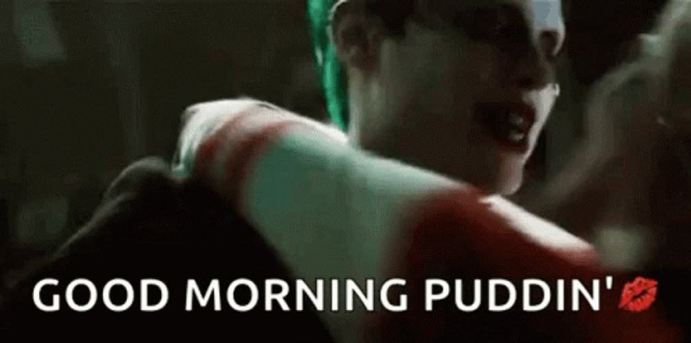 Good Morning Kiss Joker And Harley GIF