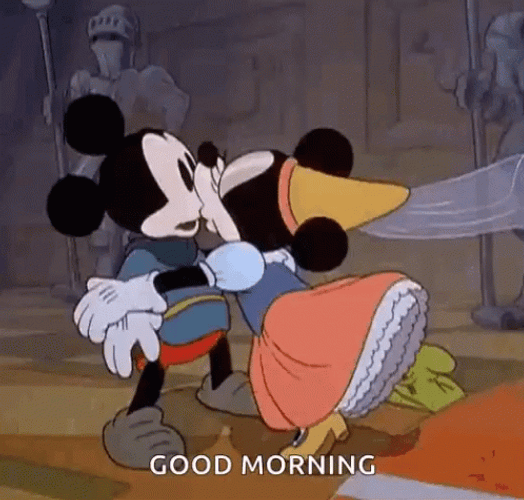 Good Morning Kiss Mickey Kissmarks GIF