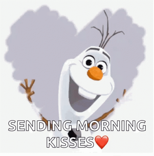 Good Morning Kiss Olaf GIF