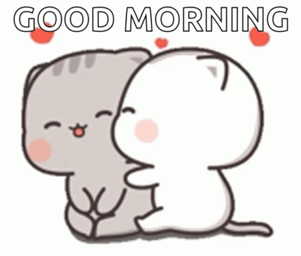 Good Morning Kiss Peach And Goma GIF