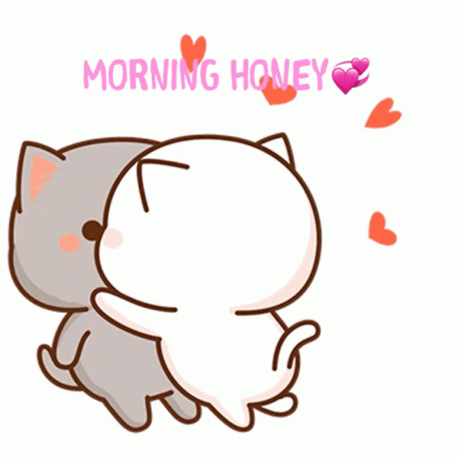 Good Morning Kiss Peach And Goma Hug GIF