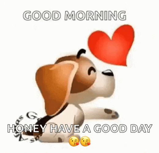 Good Morning Kiss Puppy GIF