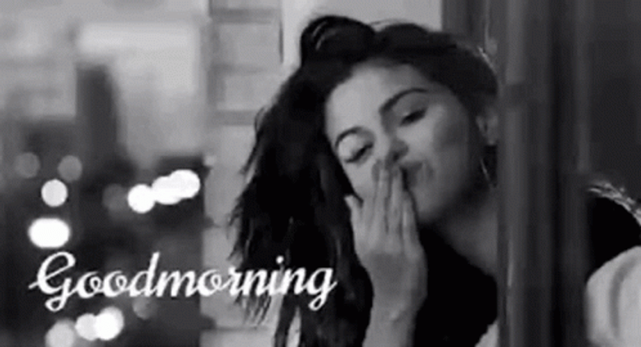 Good Morning Kiss Selena Gomez GIF