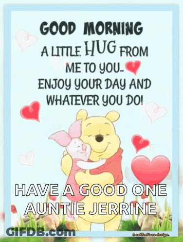 Good Morning Little Hug Enjoy Your Day GIF