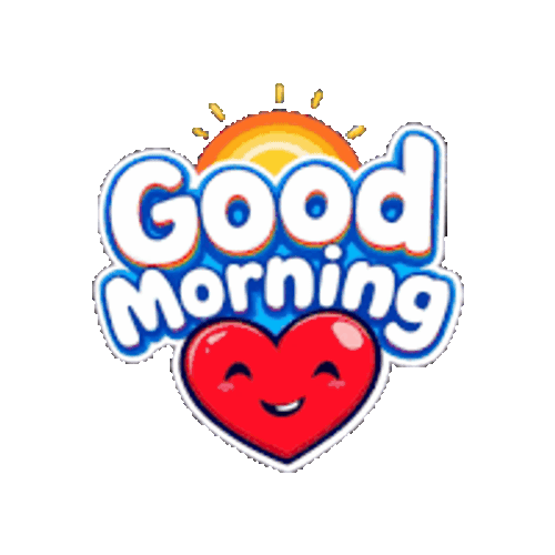 Good Morning Love Heart Sticker GIF