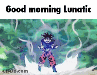 Good Morning Lunatic Greeting Card GIF