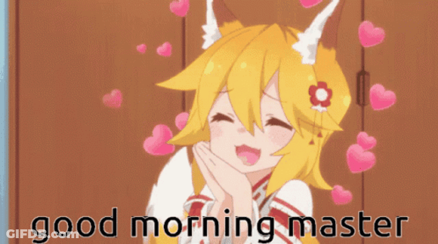 Good Morning Master Anime Girl GIF