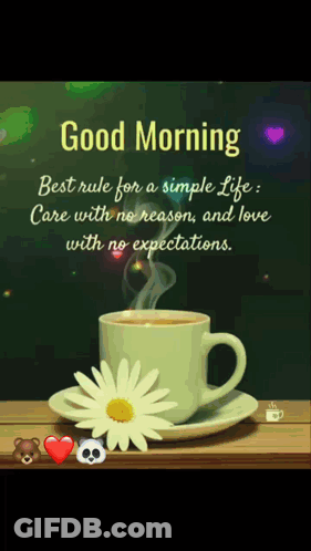 Good Morning Message With Coffee GIF