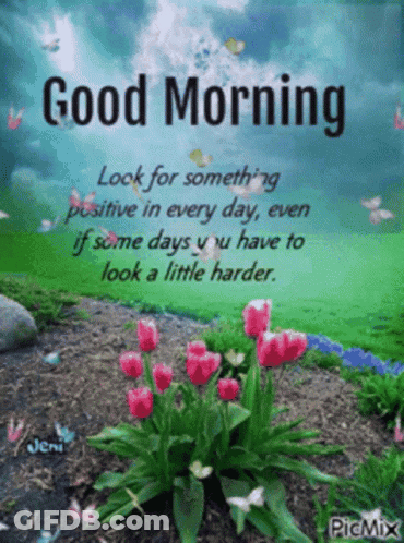 Good Morning Message With Flowers GIF