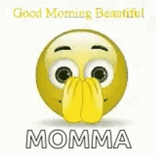 Good Morning Mom Momma Emoticon Kiss Heart GIF