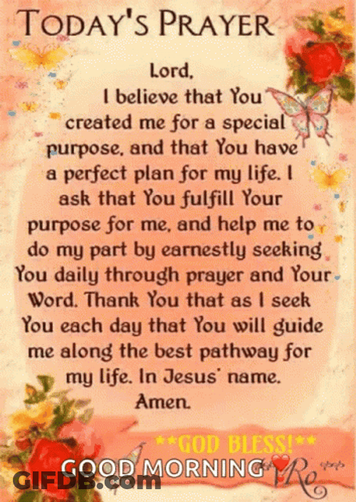 Good Morning Monday Blessings Prayer GIF