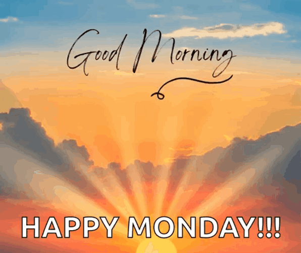 Good Morning Monday Blessings Sunrise GIF