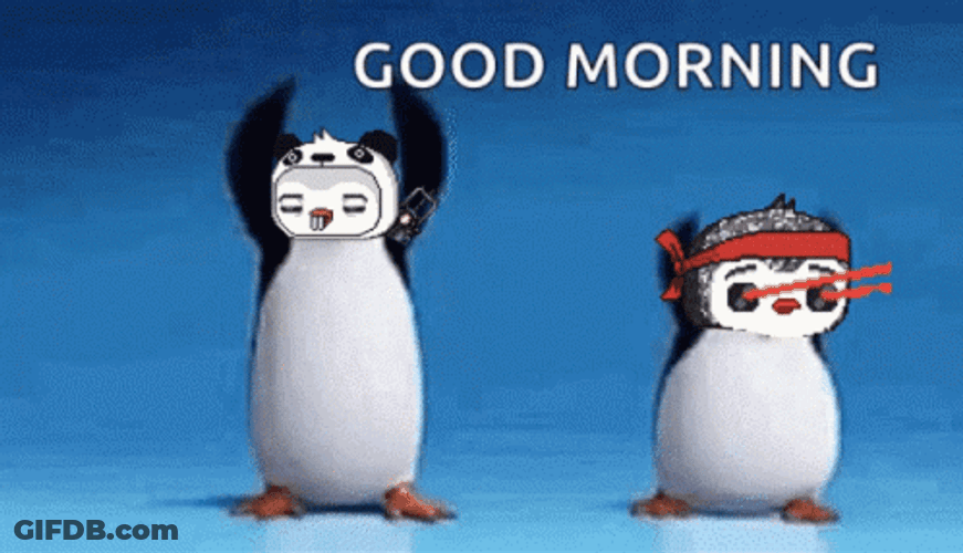 Good Morning Monday Funny Dancing Penguin GIF