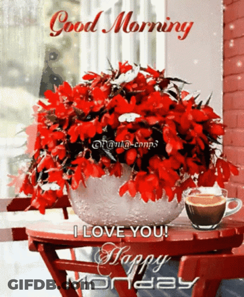 Good Morning Monday I Love You With Flying Butterflies GIF