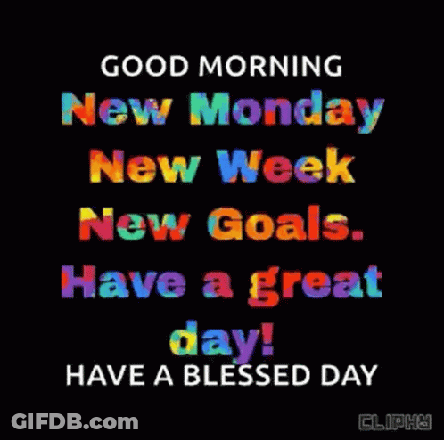 Good Morning Monday New Week Goals GIF