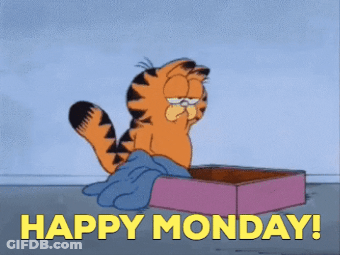 Good Morning Monday Tired Garfield GIF