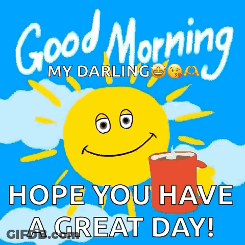 Good Morning My Darling Greeting Card GIF