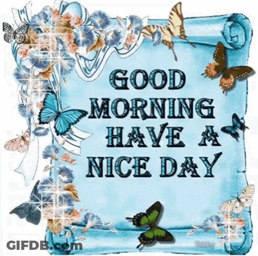 Good Morning My Friend Butterflies GIF