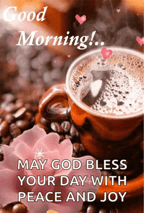 Good Morning My Friend Hearts And Coffee GIF