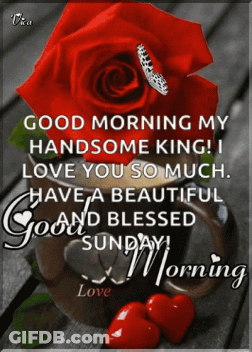 Good Morning My Handsome King I Love You So Much Have A Beautiful And Blessed Sunday Love GIF
