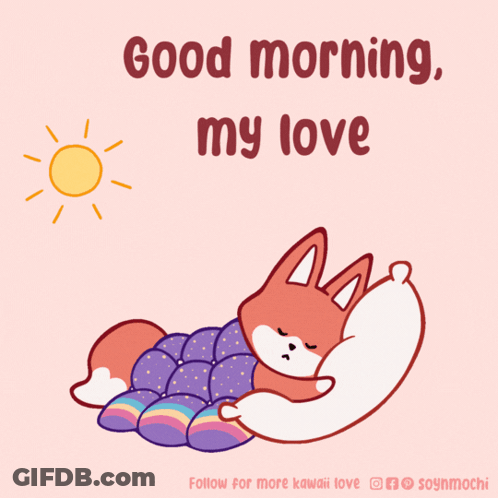 Good Morning My Love Dog Poster GIF