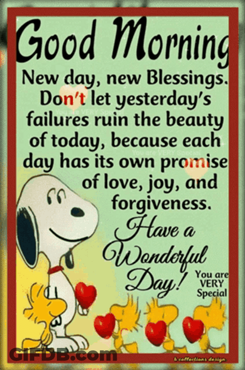 Good Morning New Day New Blessing Adage GIF