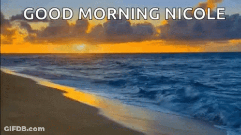 Good Morning Nicole Beach Scene GIF