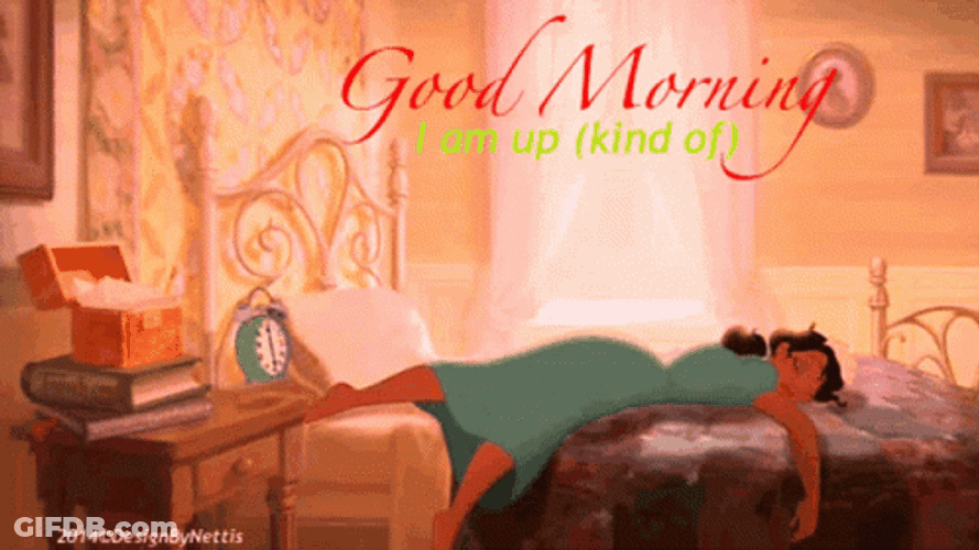 Good Morning Princess Lazy GIF