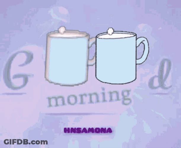 Good Morning Rainy Day Tea Bag GIF