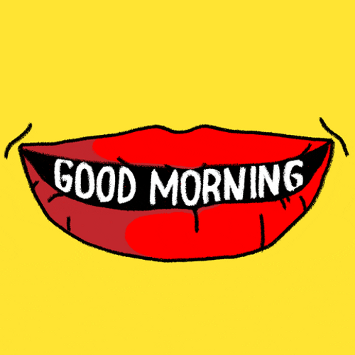 Good Morning Red Lips GIF