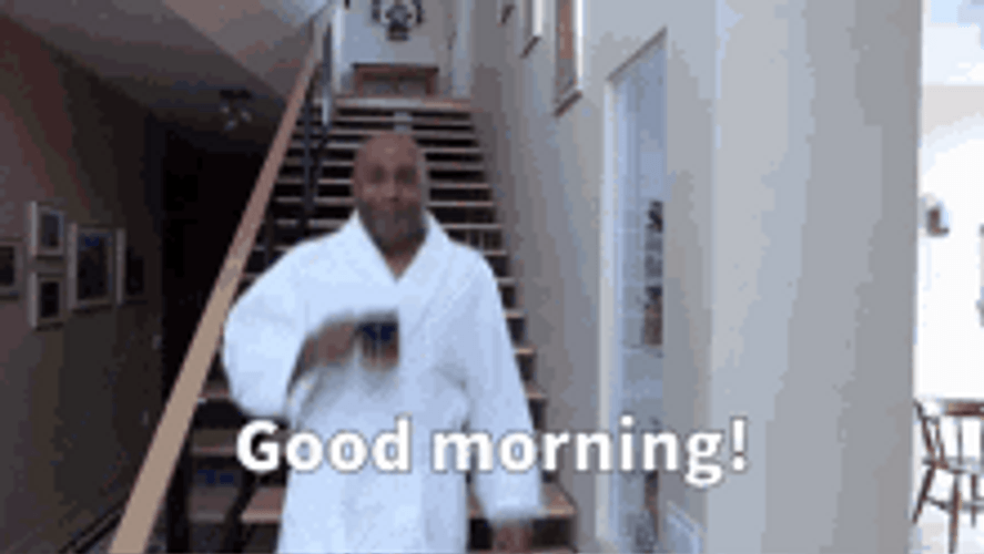 Good Morning Robe Man GIF