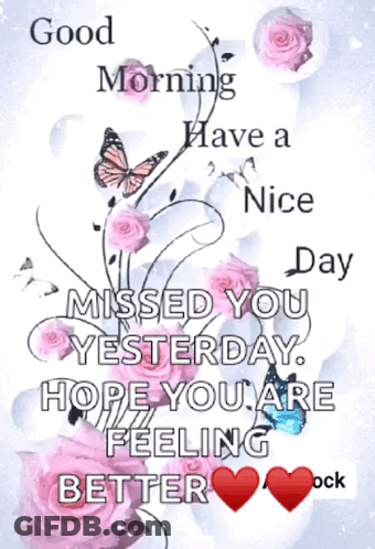 Good Morning Roses And Butterflies GIF