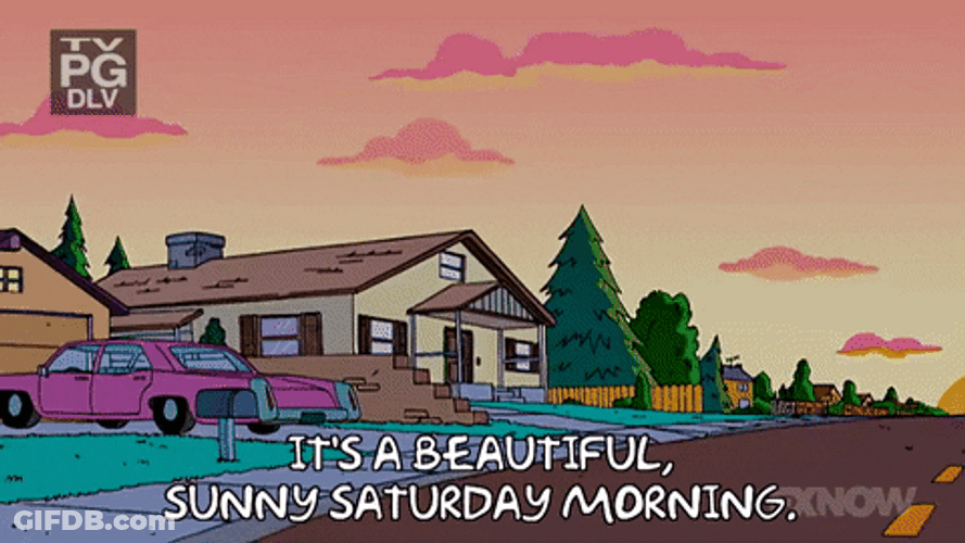 Good Morning Saturday The Simpsons GIF
