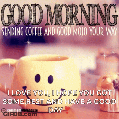 Good Morning Sending Coffee And Good Mojo GIF