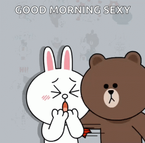 Good Morning Sexy Connie Bear Kiss GIF