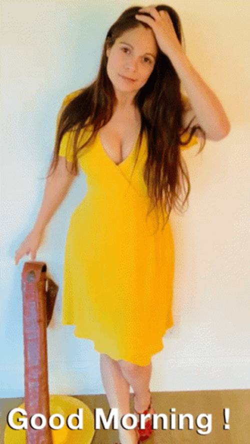 Good Morning Sexy Yellow Lady GIF