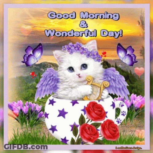 Good Morning Smile And Have Nice Day Waterfall GIF