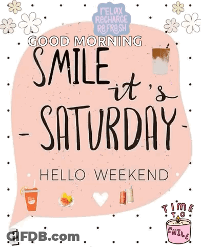 Good Morning Smile Saturday Hello Weekend GIF