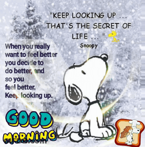 Good Morning Snoopy Adage GIF
