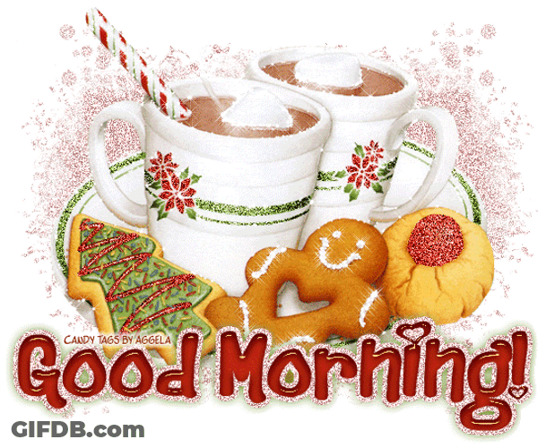 Good Morning Snow Coffee Biscuits GIF