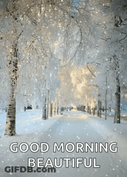 Good Morning Snow Love Beautiful GIF