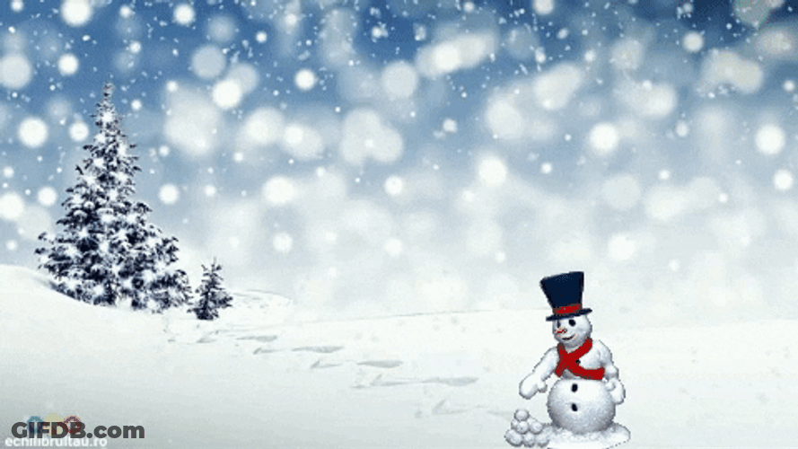 Good Morning Snow Man Christmas GIF