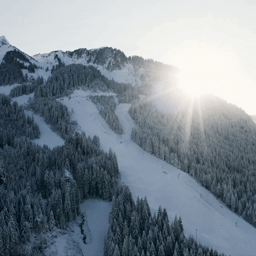 Good Morning Snow Mountain Nature GIF