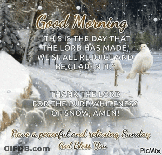 Good Morning Snow White Christmas Sunday GIF