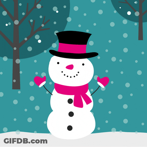 Good Morning Snow Winter Snow Man GIF