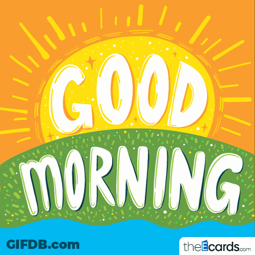 Good Morning Sun Greeting Card GIF