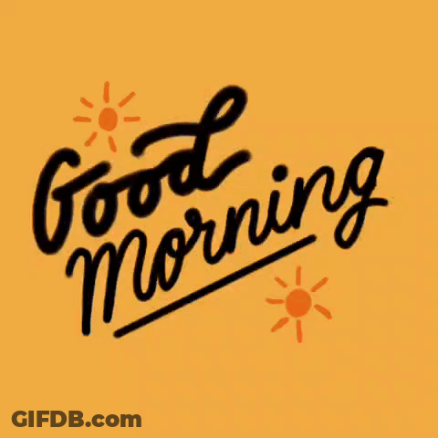 Good Morning Sun Yellow Background GIF
