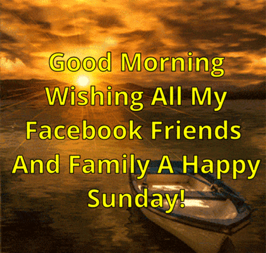 Good Morning Sunday Happy Wishes Friends GIF