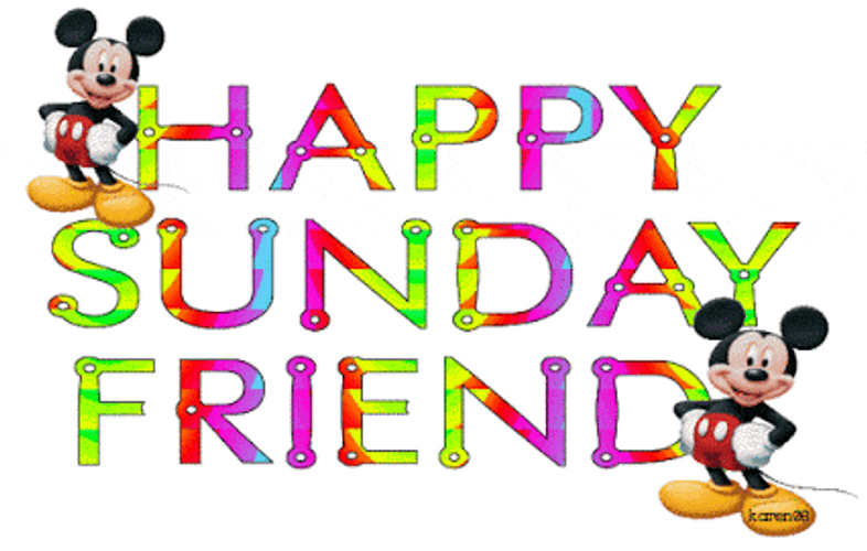 Good Morning Sunday Rainbow Mickey Mouse GIF