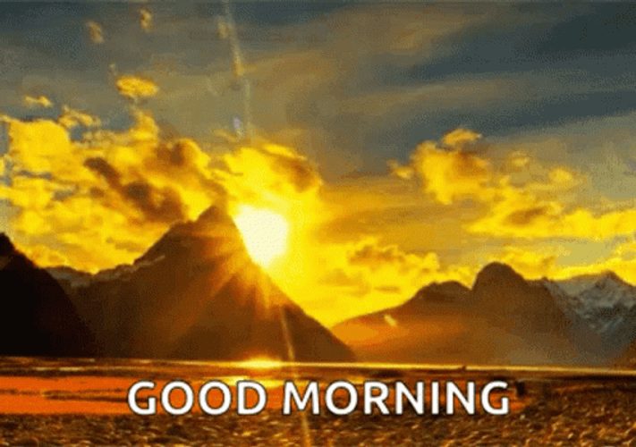 Good Morning Sunrise Timelapse Golden Clouds GIF